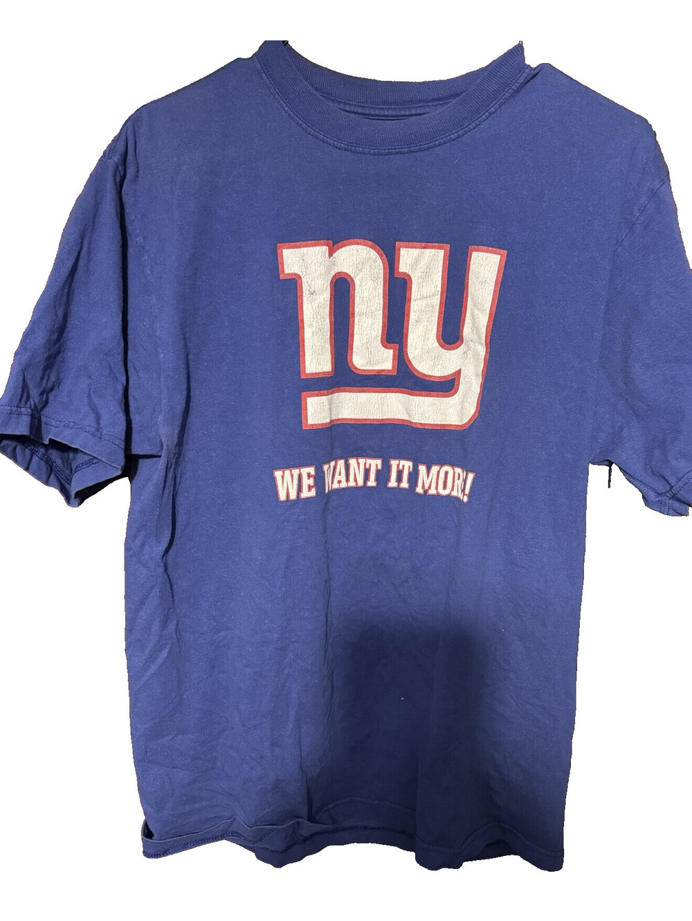 New York Giants Vintage 2007 Reebok T-Shirt Men Size M Blue